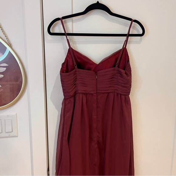 Anthropologie BHLDN Burgundy Brigitte Formal Gown Medium - Picture 5 of 10